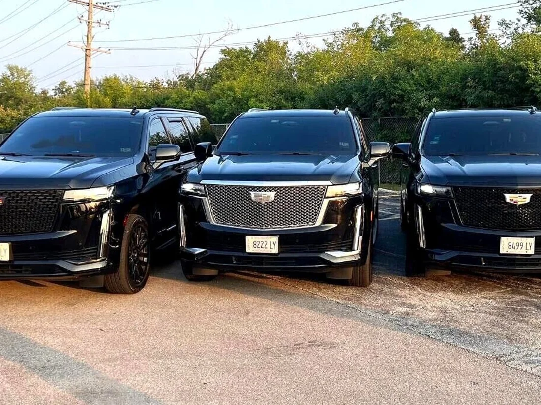 Black Cadillac Escalade for Barrington limo service, executive transportation